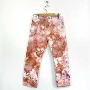 Acne Studios Water Colour Tie Dye Crop Jeans